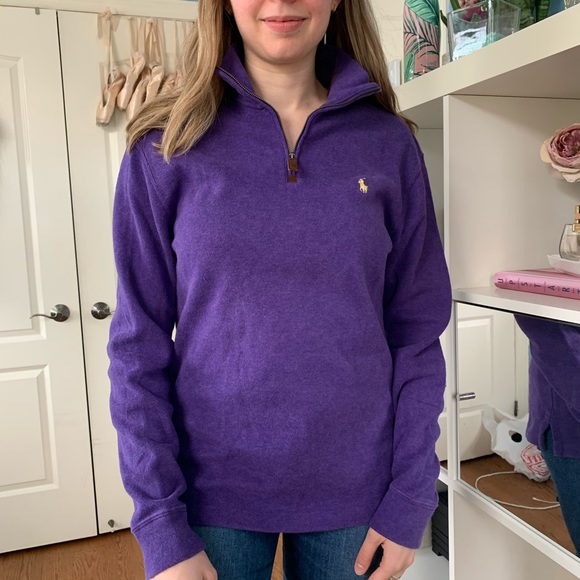Ralph Lauren Polo Purple Quarter Zip 💜✨ - Picture 1 of 2